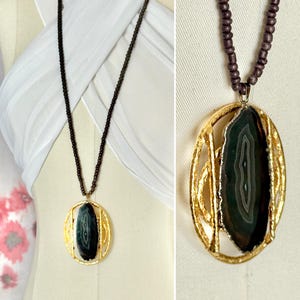 Statement Necklace Abstract Natural Stone - Etsy