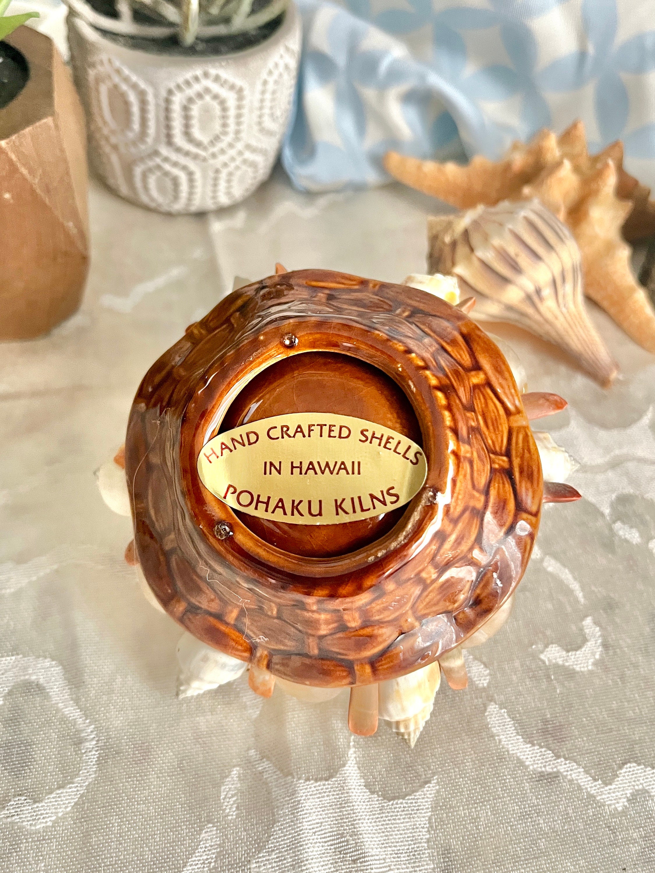 Vintage Ceramic Shell Basket: Hawaii Souvenir Home Decor - Etsy