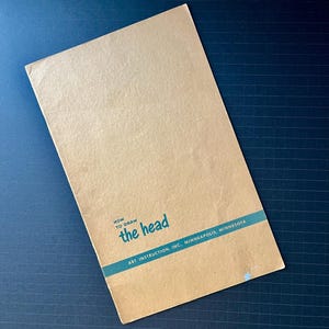 Art Book, How To The Head, Instructional Book, DIY Drawing, Vintage 1952 Copyright