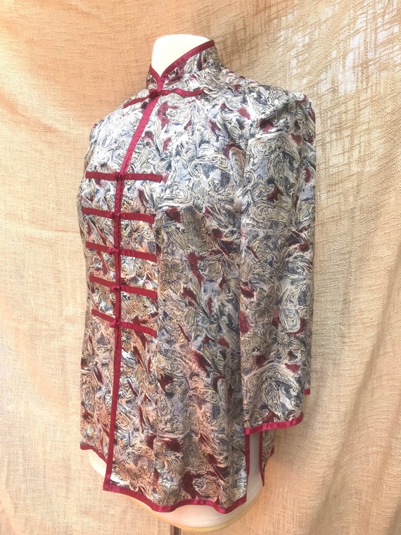 Asian Style Silk Caftan, Kimono, Jacket, Blazer, … - image 4