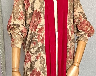 Coprispalle, Bolero, Kimono, A pipistrello, Tessuto stropicciato, Parte superiore aperta sul davanti, Tasche, Stile slouch, Vintage
