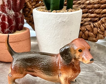 Dachshund Love, Vintage Dog Decor, Sculptural, Weiner Dog, Mantel, Bookshelf, Mid Century Decor