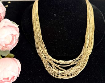 ヴィンテージ70年代マルチストランドチェーンネックレス - Etsy 日本