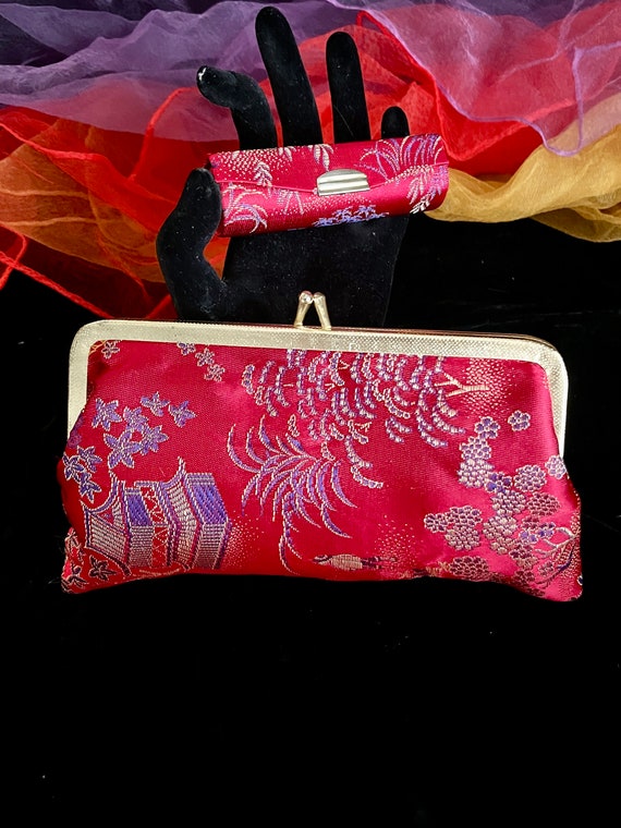 Matching Clutch and Lipstick Holder, Asian Design,