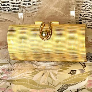 Metal Cocktail Purses Clutch Vintage Metallic Gold Tapestry
