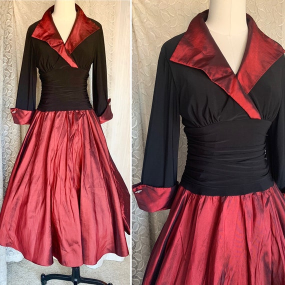 Vintage Cocktail Dress, Full Skirt, Tulle, Pin Up