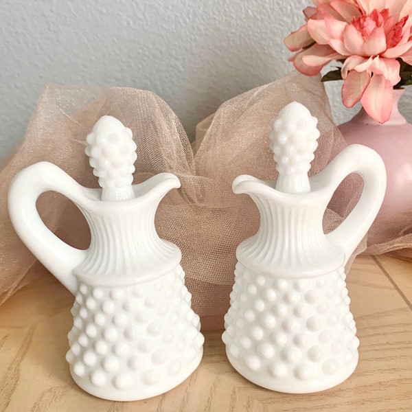 Milk Glass Cruets Etsy