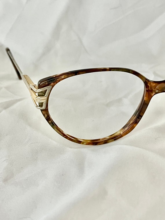 Cat Eye Glasses Frames, Lucite Tortoise, Gold Tone