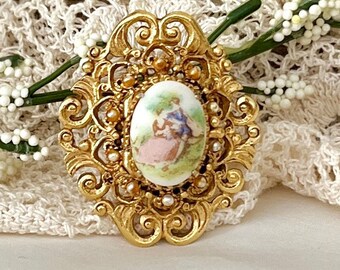 ヴィンテージブローチ フロレンツァ ビクトリアンリバイバル マルチ