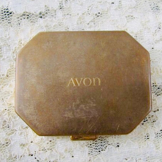 Bring The Bling Vintage Compact Avon Art Deco Rhi… - image 3