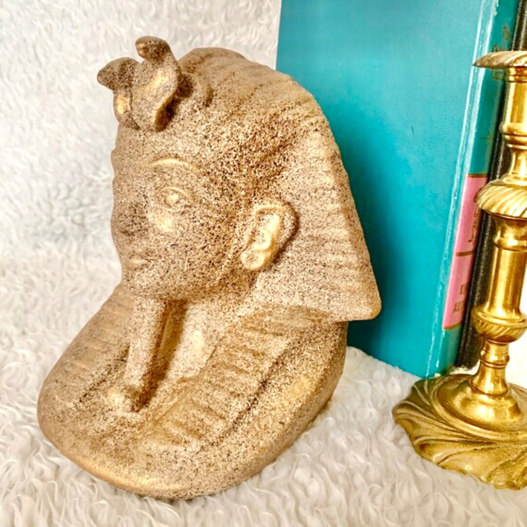 Egyptian Revival Bookend Statement Piece Sphinx Decorative Etsy