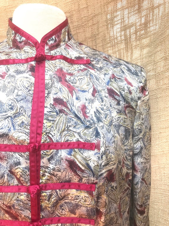 Asian Style Silk Caftan, Kimono, Jacket, Blazer, … - image 2