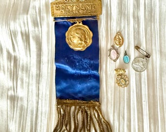 Religious Medals, Lot 6, Catholic Saints Medals, Good for DIY, Upcycling Projects
