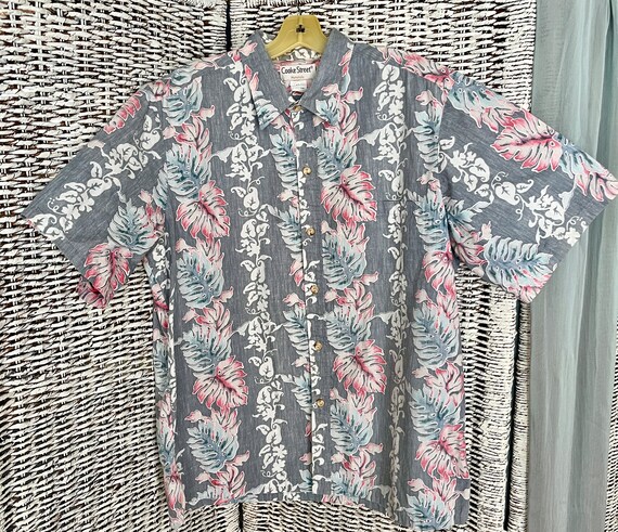 Hawaii Hip Mens Shirt, Bold Print, Tiki Tunic, Bu… - image 4