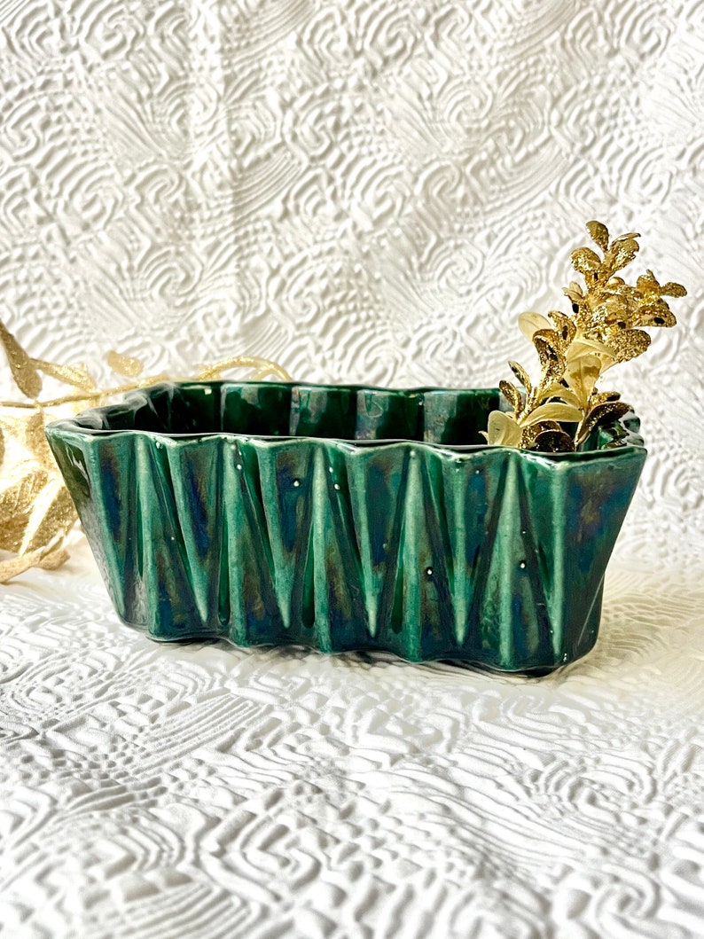 Modernist Planter, California Pottery, Mid Century, Space Age, Made in USA Vintage 60s 70s image 5