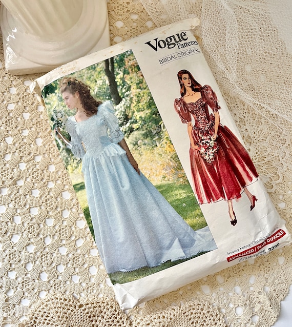 Vintage Vogue Bridal Sewing Pattern: Princess Diana Style Wedding Dress -  Etsy Canada