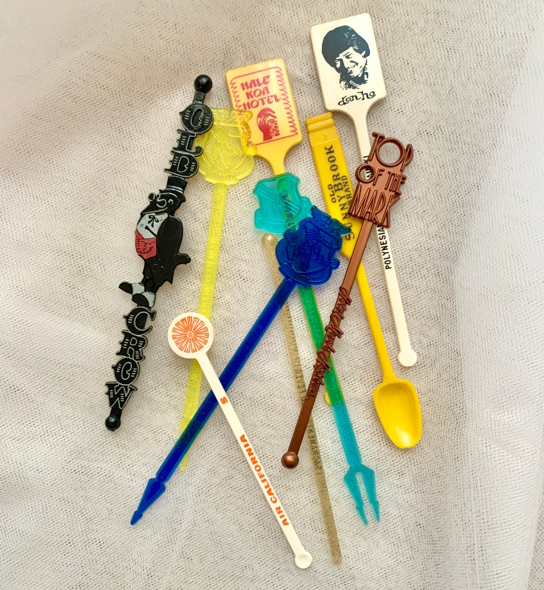 Vintage Stir Sticks Swizzle Sticks Barware Advertising Etsy