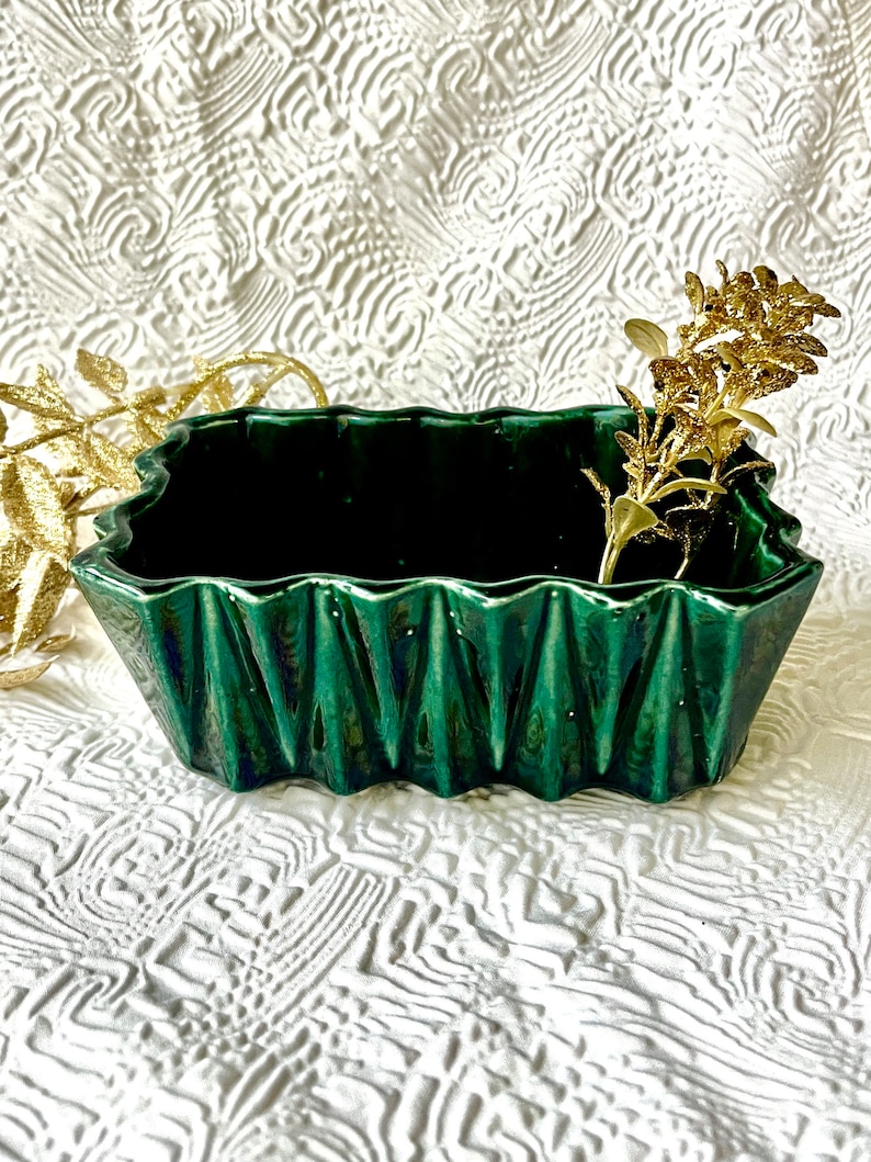 Modernist Planter, California Pottery, Mid Century, Space Age, Made in USA Vintage 60s 70s image 1