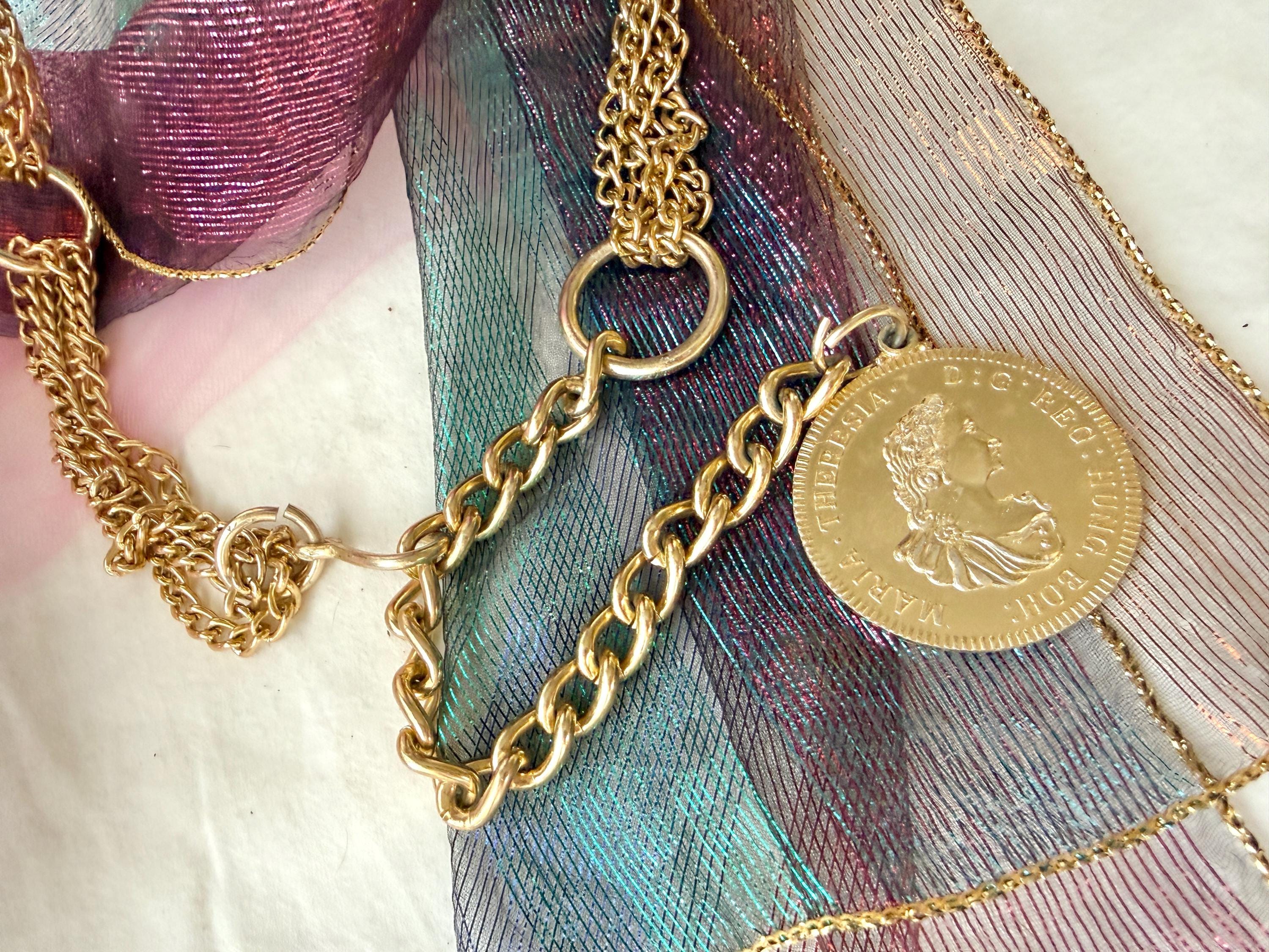80s Vintage Gold Silver Chain Multi-Strand Body-chain Chunky Hip Belt Festival Vintage Gold Chain Belt - Etsy main image 4