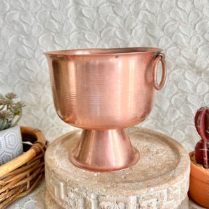 Vintage Copper Planter, Pedestal Urn, Country Home Decor image 5