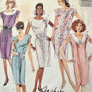 Easy McCall’s Sewing Pattern, Dress, 5 Styles, Complete with Instructions, Plus Size