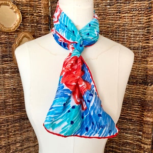 Vera Scarf, Vintage 70s, Flower Power, Long Scarf