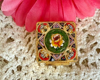 レトロ　EMRICH アンティーク　コンパクトケース ヴィンテージ EMRICH ゴールド パウダーコンパクトケース ドイツ製