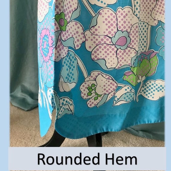 Flower Power Mod Maxi Dress, Dots, Full Length Em… - image 5