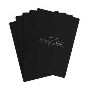 Baralho elegante para entusiastas de cartas, presentes personalizados, itens essenciais para a noite de jogos, design moderno, cartas de baralho personalizáveis
