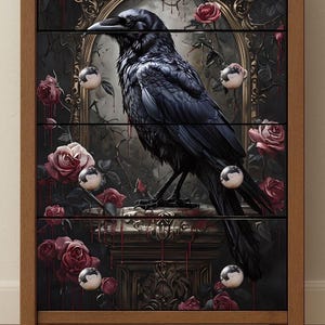 RAVEN  POSHPAPERSAU Premium Decoupage Paper  for furniture and crafting, boho, shabby chic. Vintage, floral, beejou, steampunk