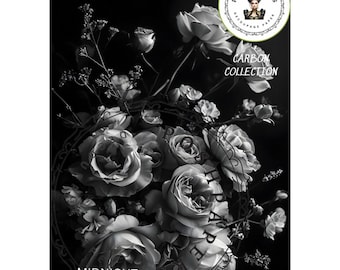 Flores de Medianoche Papel grande para decoupage Boho Shabby Chic Muebles Arte