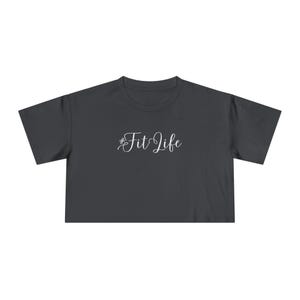 Motivational Women&#39;s Crop Tee | Fitness Apparel, Workout Gear, Casual Wear, Gift for Fitness Enthusiasts, Trendy Style