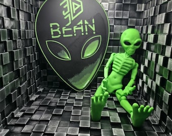 Flexi Alien Articulated 3d Printed fidget
