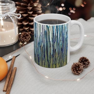 Blauwe Monet keramische mok 11oz