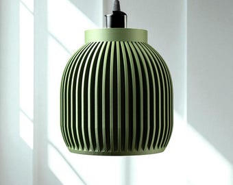 LINARIA – Ribbed pendant lamp made of bioplastic | Modern ceiling lamp