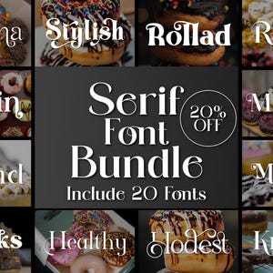 Elegant Fonts Bundle: Modern Serif, Luxury Branding, Cricut & Canva