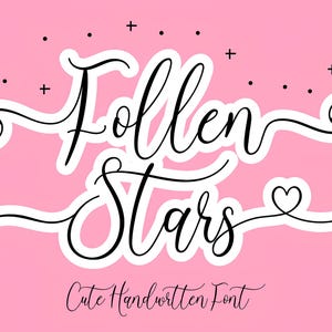 Follen Font - Handwritten Font, Cricut Fonts, Procreate Font, Script Fonts, Fonts for Cricut, Cursive Font, Retro Font, Cute Fonts