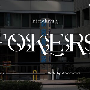 FOKERS Font - Serif Font, Modern Font, Stylish Font, Classy Fonts, Logo Font, Cricut Fonts, Branding, Editorial Font, Vintage