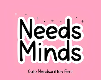 Needs Font - Handwritten Font, Cricut Fonts, Procreate Font, Script Fonts, Fonts for Cricut, Cursive Font, Retro Font, Cute Fonts