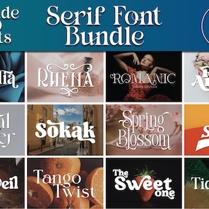 Moderne Schrift Bundle, Serif Schriften, Logo Schriften, Procreate Schriften, Branding Schriften, Schriften zum Basteln, Canva Schriften, Cricut Schriften, Hochzeitsschrift