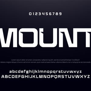 Abstract Fashion font alphabet. Minimal modern urban fonts for logo, brand etc. Typography typeface uppercase lowercase and number.