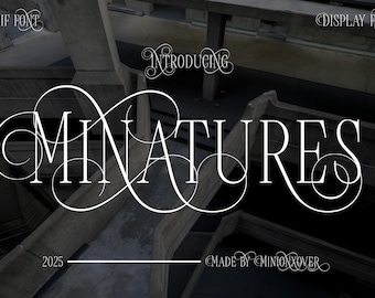 MINATURES FONT - Serif Font, Modern Font, Cricut Font, Retro Font, Procreate Fonts, Modern Serif, Fonts for Cricut, Fonts for Logos