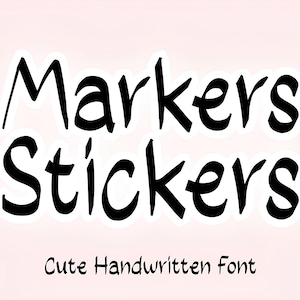 Markers Font - Cute Handwritten Font, Cricut Fonts, Kids Font, Fonts for Crafters, Teacher Fonts, Procreate Fonts, Fonts for Cricut