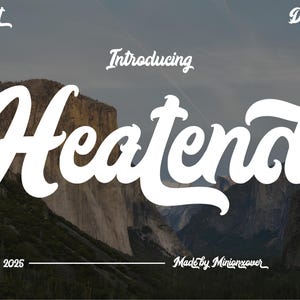 Heatend - Serif Font, Modern Font, Stylish Font, Classy Fonts, Logo Font, Cricut Fonts, Canva Fonts, Vintage, Bold Serif Font