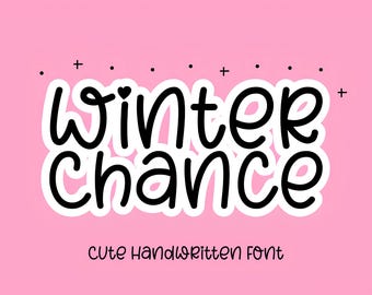 Winterlettertype - handgeschreven lettertype, Cricut-lettertypen, boerderijlettertype, schattig lettertype, cursief lettertype, procreate-lettertype, lettertypen voor Cricut, Goodnotes