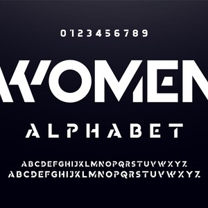WOMEN Abstract Sci-Fi Modern Font - Font For Project, Abstract Font, Monogram Font, Futuristic Font, Minimal Font, Logo Font, Digital Font