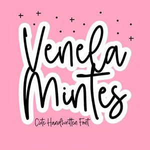 Venela Font - Handwritten Script Font, Cricut Fonts, Farmhouse Fonts, Fonts for Cricut, Bouncy Font, Cursive Font, Wedding Fonts