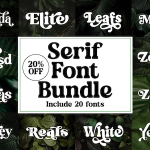 Modern Serif Bundle, Serif Font Bundle, Cricut Fonts, Serif Fonts, Procreate Fonts, Canva Fonts, Fonts for Cricut, Branding Fonts