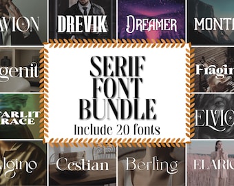Fuentes, fuentes serif, paquetes de fuentes, fuentes para bodas, tipografías, fuentes profesionales, fuentes para manualidades, fuentes Cricut, fuentes Procreate, fuentes Canva