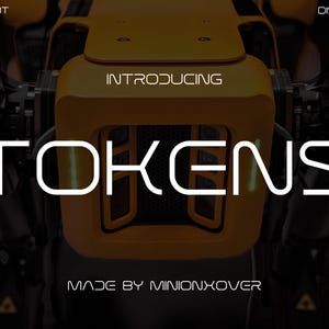 TOKENS - Minimal Line Font, Outline Font, Procreate Font, Logo Font, Modern Font, Logo Branding, Premium Fonts, Canva Font, Tech Fonts, Font